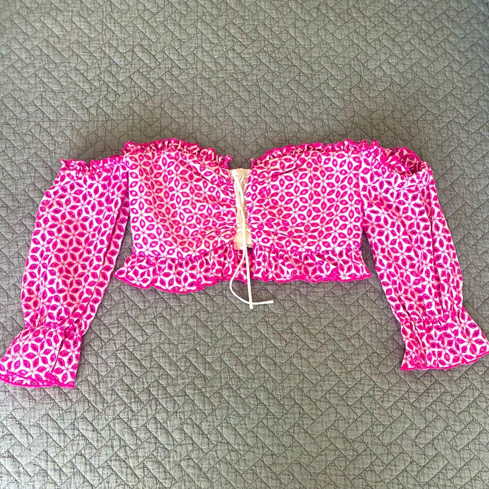 COPY - Bardot Orella Top hot pink Size XS